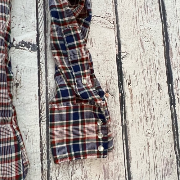 Vintage Rancher Big Mac Plaid Western Button Down Pearl Snap Long Sleeve Shirt - Picture 3 of 5